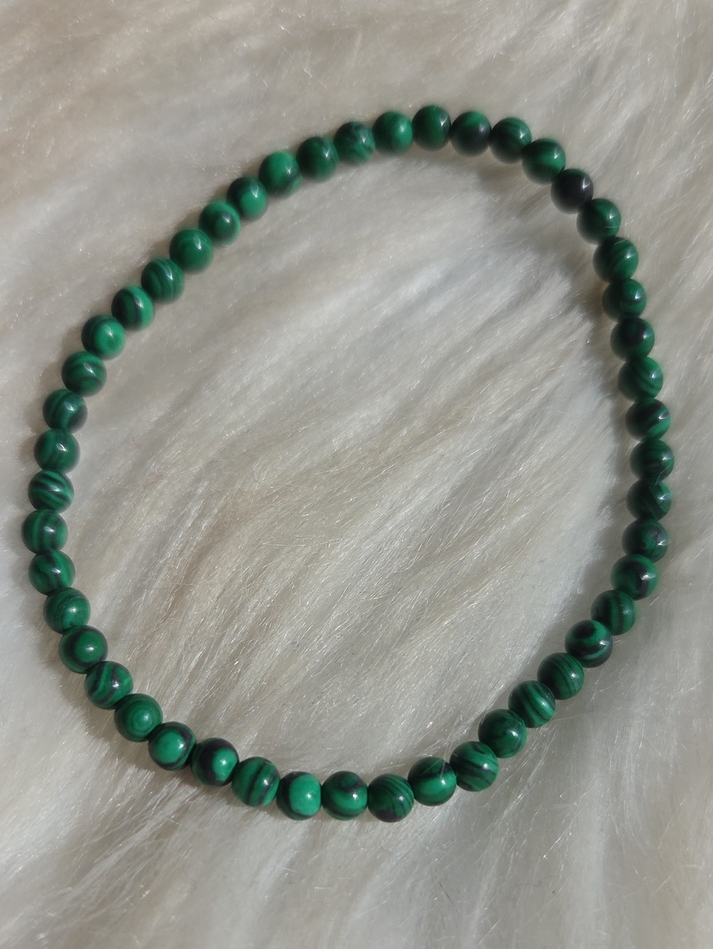 Malachite Gemstone Stretchy Bracelet